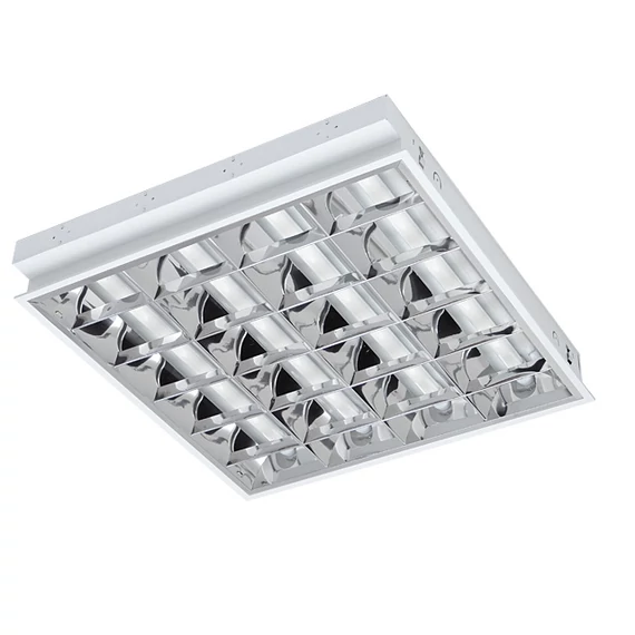 KANLUX REGIS 3 EVG 418 PT beltéri, tükros fénycsöves mennyezeti lámpa, 4x18W, 595x610mm, T8 (armatúra) (19730)