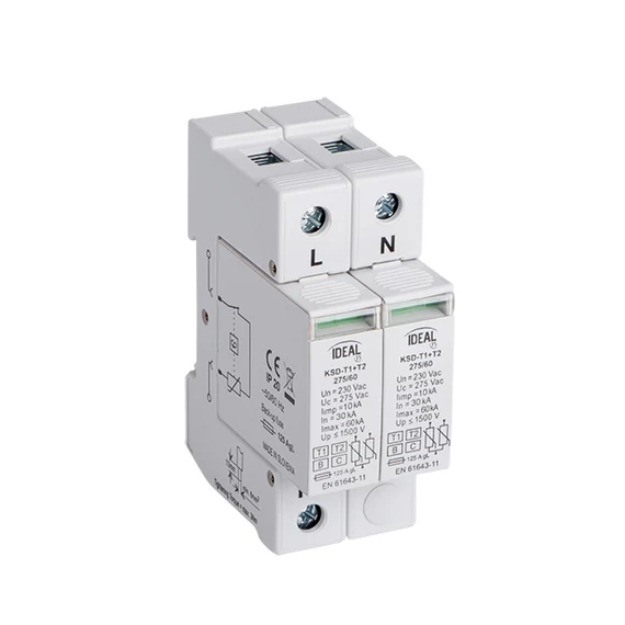 KANLUX KSD-T1+T2 275/120 1P+N túlfeszültség korlátozó, 275V, 230 AC (23922)