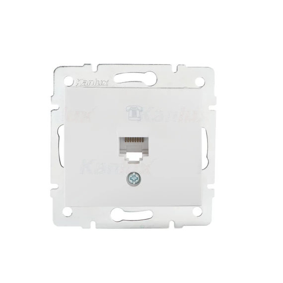 KANLUX DOMO 01-1370-002 Telefon csatlakozó aljzat, fehér (24751)