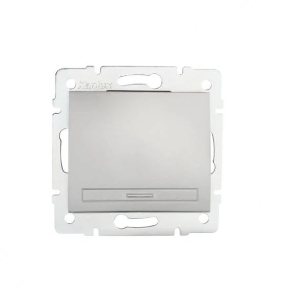 KANLUX DOMO 01-1021-243 Nyomókapcsoló, ezüst (24832)