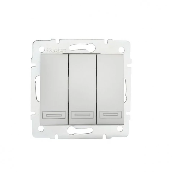 KANLUX DOMO 01-1090-243 Hármas csillárkapcsoló, ezüst (24840)