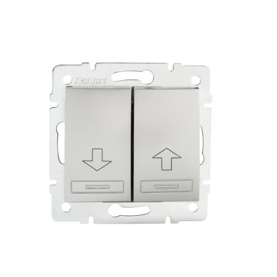 KANLUX DOMO 01-1100-243 Redőny kapcsoló, ezüst (24841)