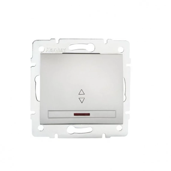 KANLUX DOMO 01-1140-243 Jelzőfényes alternatív kapcsoló, ezüst (24845)