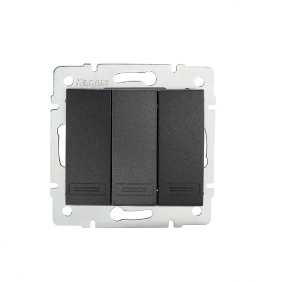 KANLUX DOMO 01-1090-241 Hármas csillárkapcsoló, grafit (24899)