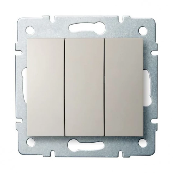 KANLUX LOGI 02-1090-103 Hármas csillárkapcsoló, krém (25136)