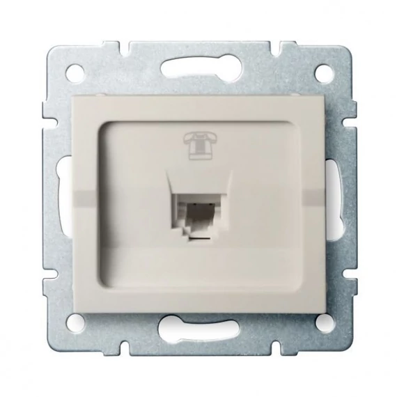 KANLUX LOGI 02-1370-003 Telefon csatlakozó aljzat, krém (25165)