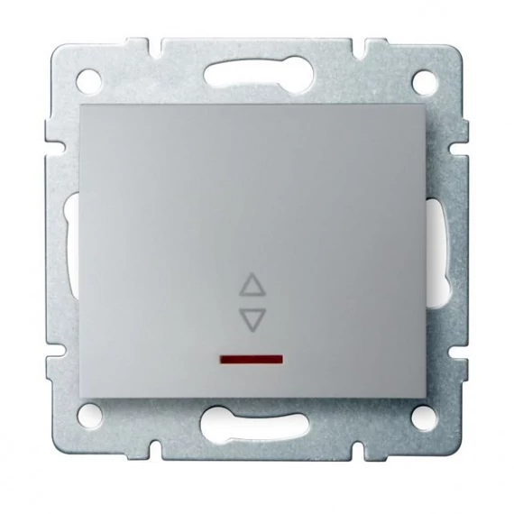 KANLUX LOGI 02-1140-143 Jelzőfényes alternatív kapcsoló, ezüst (25200)