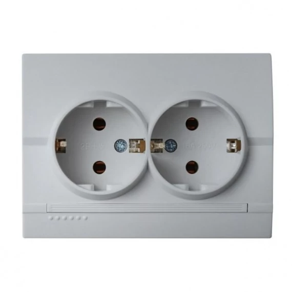 KANLUX LOGI 02-1270-143 Dupla dugalj komplett, ezüst (25213)