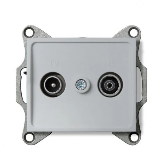 KANLUX LOGI 02-1320-043 Antenna csatlakozó aljzat, ezüst (25218)