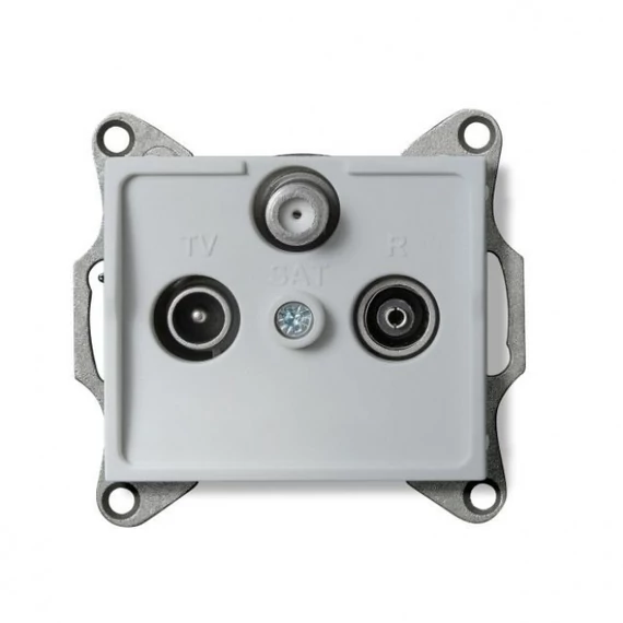 KANLUX LOGI 02-1350-043 Antenna csatlakozó aljzat, ezüst (25221)