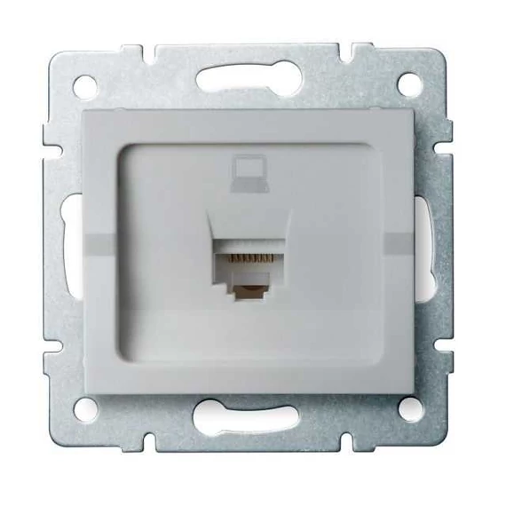 KANLUX LOGI 02-1390-043 Adatcsatlakozó aljzat, ezüst (25226)