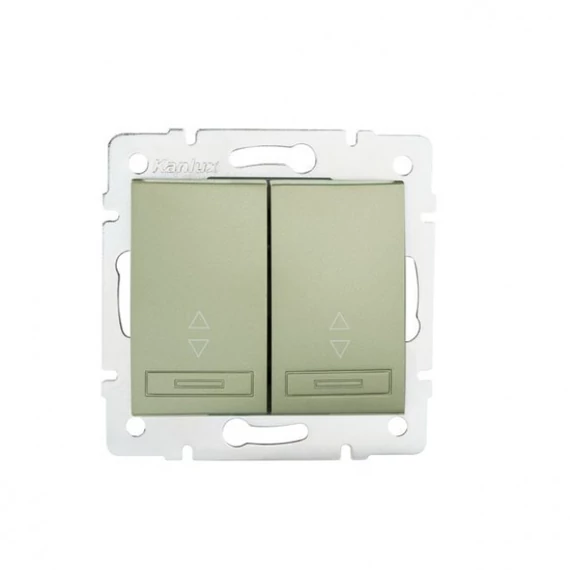 KANLUX DOMO 01-1060-250 Dupla alternatív kapcsoló, pezsgő (25369)