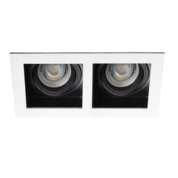 KANLUX ARET 2XMR16-W dekorációs keret spotlámpához, 100x185mm, fehér (26723)