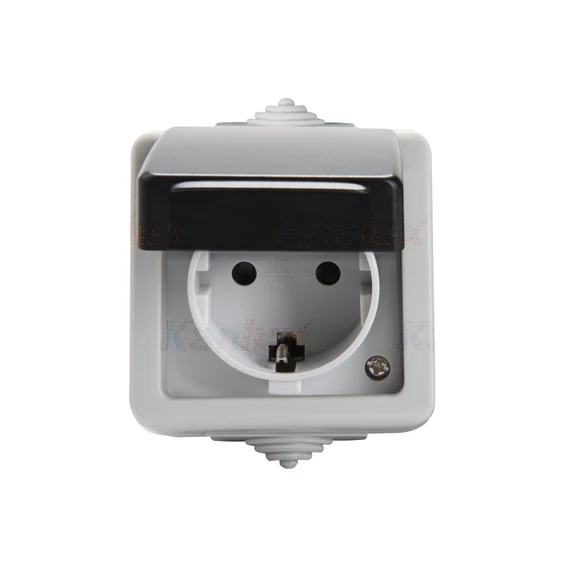 KANLUX TEKNO 05-1240-143 Schuko csatlakozóaljzat érintkezés védelemmel (27130)