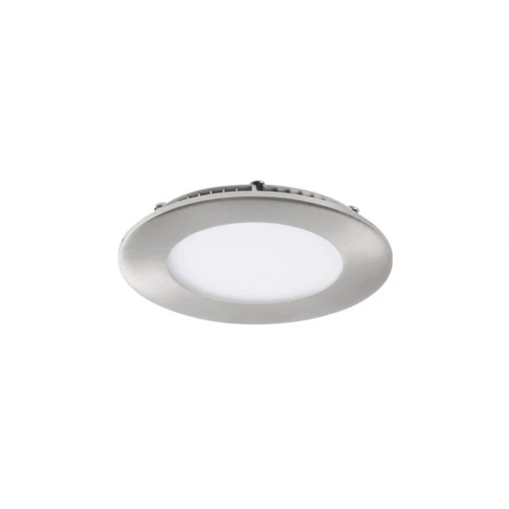KANLUX ROUNDA V2LED6W-NW-SN beépíthető lámpa, Ø120mm, 6W, 300 lm, 4000 K, szatén nikkel (27221)