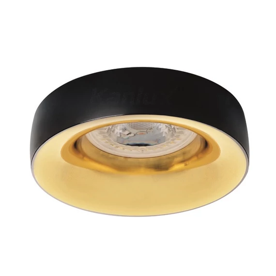 KANLUX ELNIS L B/G dekorációs keret spotlámpához, Ø98mm, fekete/arany (27810)