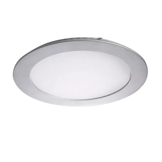 KANLUX ROUNDA V2LED12W-NW-SR beépíthető lámpa, Ø169mm, 660 lm, 4000 K, IP44/20, ezüst (28930)