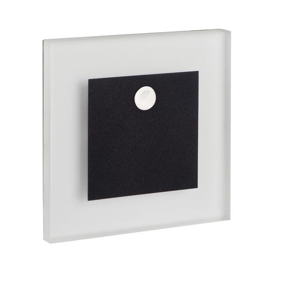 KANLUX APUS LED PIR B-NW lépcsővilágító lámpa, mozgásérzékelővel, 0,8W, 14lm, 4000K, fekete (29856)