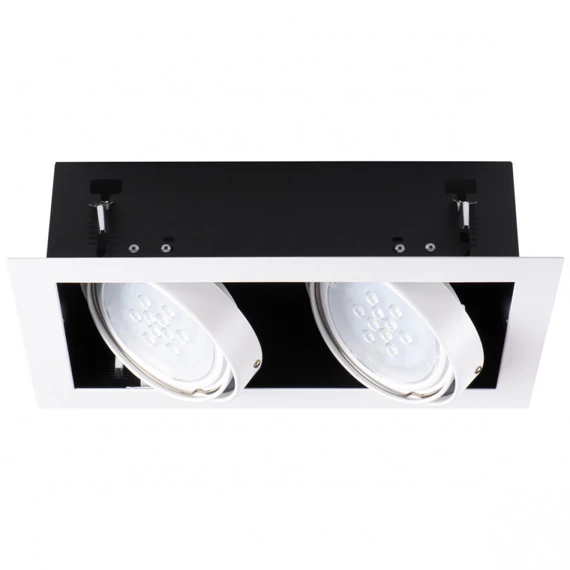 KANLUX MATEO ES DLP-250-W szögletes beltéri álmennyezeti lámpa, 2x max 25W, GU10, fehér (32933)