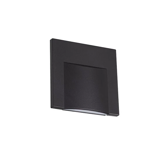 KANLUX ERINUS LED L B-NW lépcsővilágító lámpa, 0.8W, 75x75mm, 15 lm, 4000 K, fekete (33333)