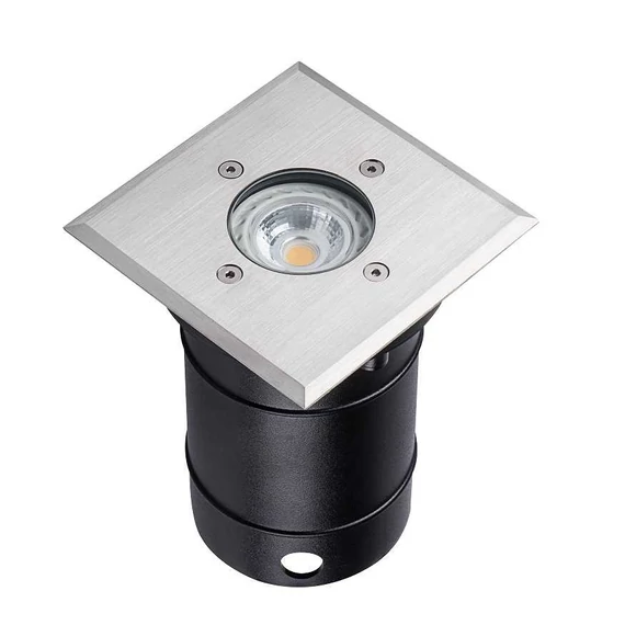 KANLUX BERG DL-10L járófelületbe süllyeszthető lámpa GU10 szögletes 10W IP67 acél (7173)