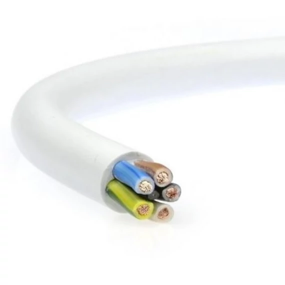 H05VV-F 5G 0,75 fehér (ring), MT 5x0,75 (300/500V) hajlékony tömlővezeték (20210444)