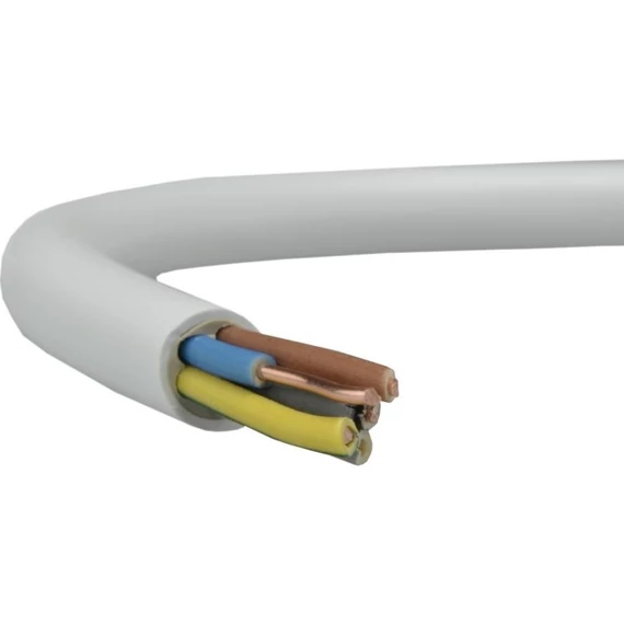 NYM-J 5x 1,5 mm2 RE (drum), Tömör rézvezetőjű, PVC tömlővezeték, beltéri, szürke (300/500V) (20209899)