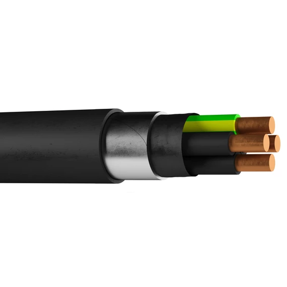 SZRMTkVM-J 5x 4 mm2 (0,6/1 kV) Jelzőkábel tömör Cu-ér, acélszalag páncélozás, PVC-köpeny, (20210735)