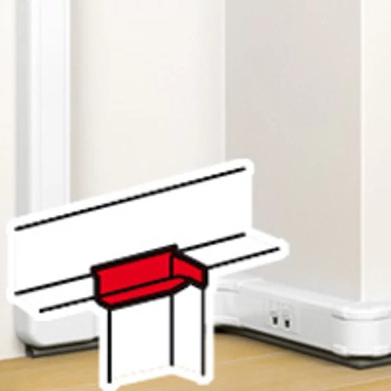 LEGRAND DLP "T" elágazó elem bepattintható kábelcsatornához, elágazást biztosít 105 x 50 mm csatornákhoz, 105 x 50 mm / 145 x 50 mm, fehér (075672)