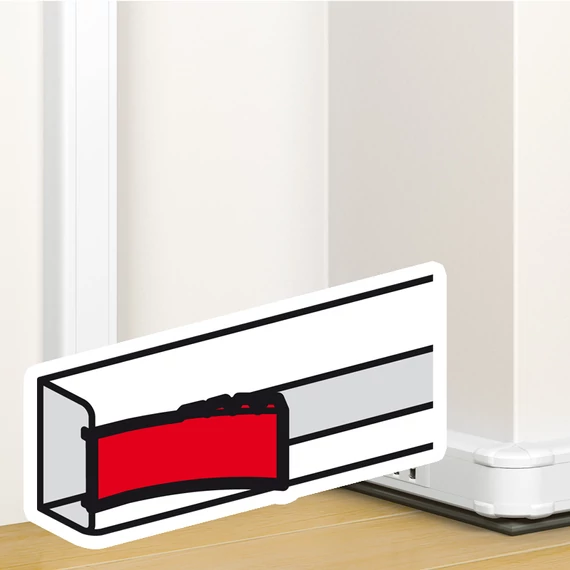 LEGRAND DLP fedél 45 mm széles, antimikrobiális csatornához (075729)