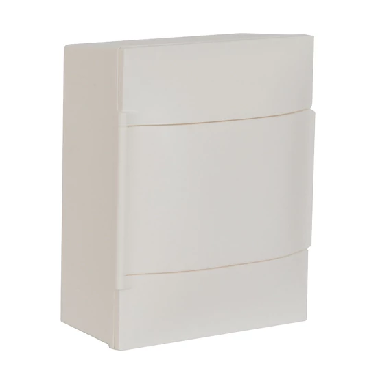 LEGRAND PractiboxS 1 sor 4 modul, falon kívüli kiselosztó, fehér ajtóval, védőföld és nulla elosztókapoccsal (134204)