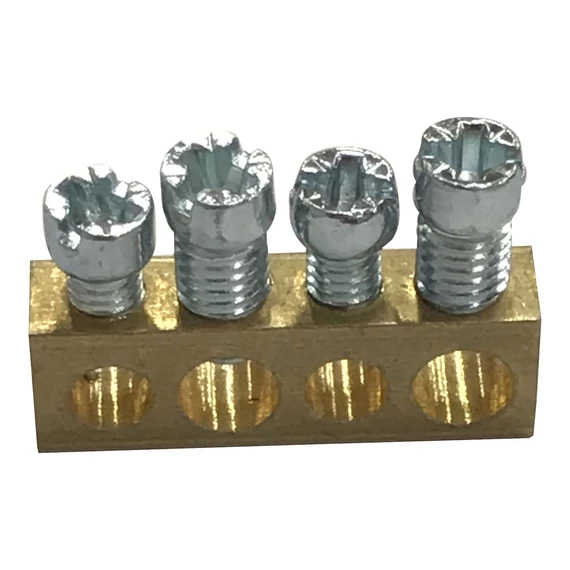LEGRAND PractiboxS 4 kötési pont, 2x16mm² + 2x10mm², kiegészítő csupasz sárgaréz PE/N elosztókapocs; Icc=6 kA (134806)