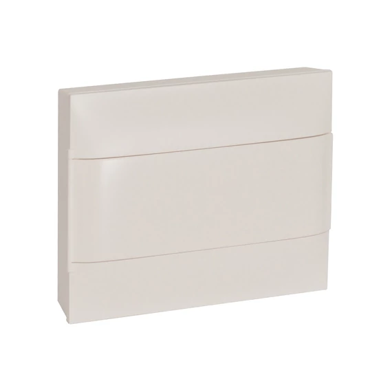 LEGRAND PractiboxS 1 sor 12 modul, falon kívüli kiselosztó(650°C), fehér ajtóval, védőföld és nulla elosztókapoccsal (135201)