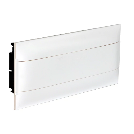 LEGRAND PractiboxS 1 sor 22 modul, téglafalba süllyeszthető kiselosztó(650°C), fehér ajtóval, védőföld és nulla elosztókapoccsal (137145)