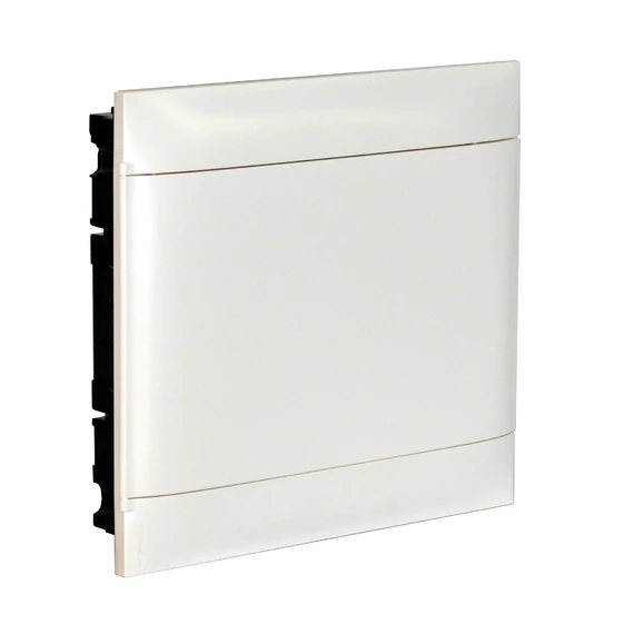 LEGRAND PractiboxS 2 sor 18 modul, gipszkartonba süllyeszthető kiselosztó(850°C), fehér ajtóval, védőföld és nulla elosztókapoccsal (137167)