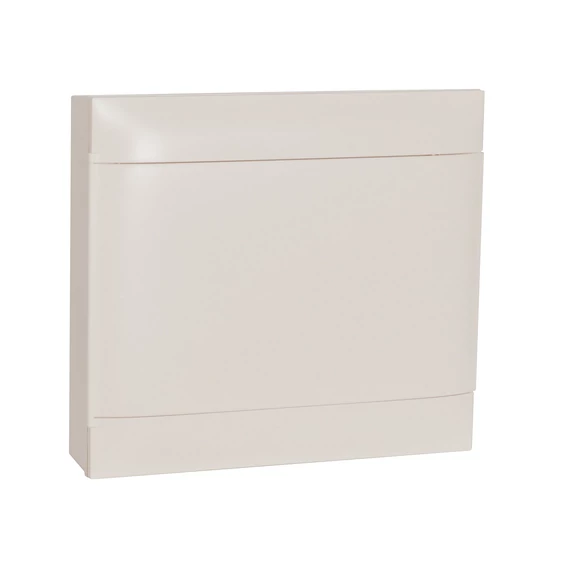 LEGRAND PractiboxS 2 sor 18 modul, falon kívüli kiselosztó(650°C), fehér ajtóval, védőföld és nulla elosztókapoccsal (137207)
