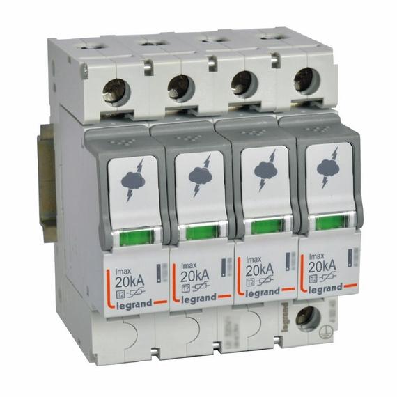 LEGRAND Túlfeszültség-levezető T2 20KA 4P (412223)