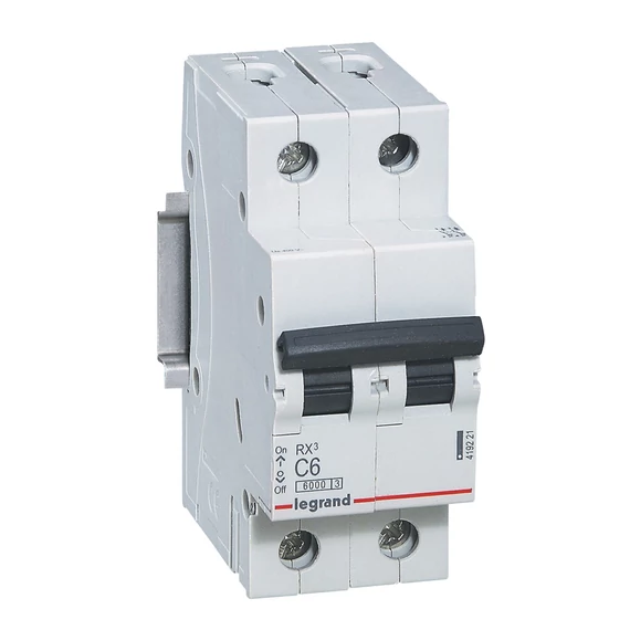 LEGRAND RX3 kismegszakító 2P C6 6000A BIC (419221)