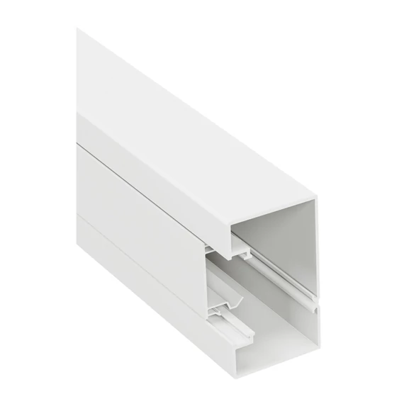 LEGRAND DLP-S kábelcsatorna 85x50 mm, merev fedéllel, bepattintható 45-ös szerelvényhez, fehér (638020)