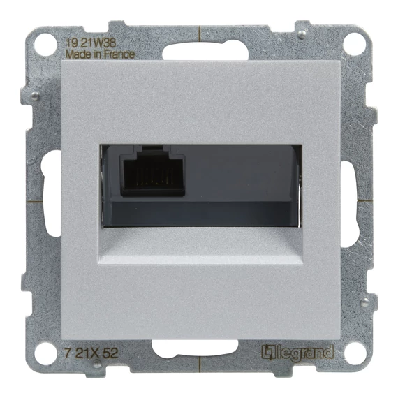 LEGRAND Suno RJ45 Cat.6 UTP csatlakozóaljzat, alumínium (721352)