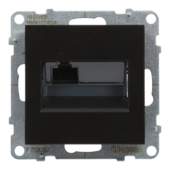 LEGRAND Suno RJ45 Cat.6 UTP csatlakozóaljzat, fekete (721452)
