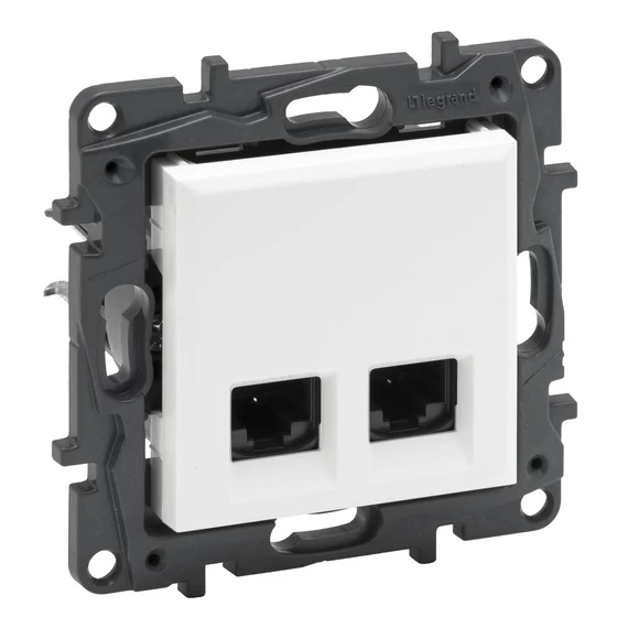 LEGRAND Niloé Step 2xRJ45 Cat.5E UTP aljzat, fehér (863160)