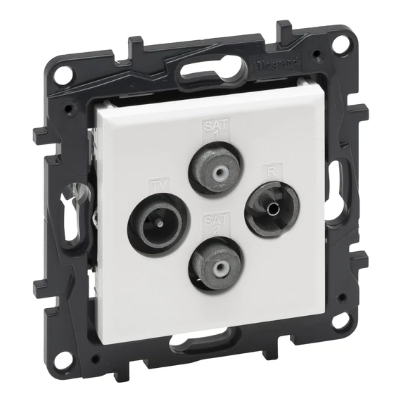 LEGRAND Niloé Step TV-R-SAT-SAT csillagpontos aljzat (1,5 dB), fehér (863182)
