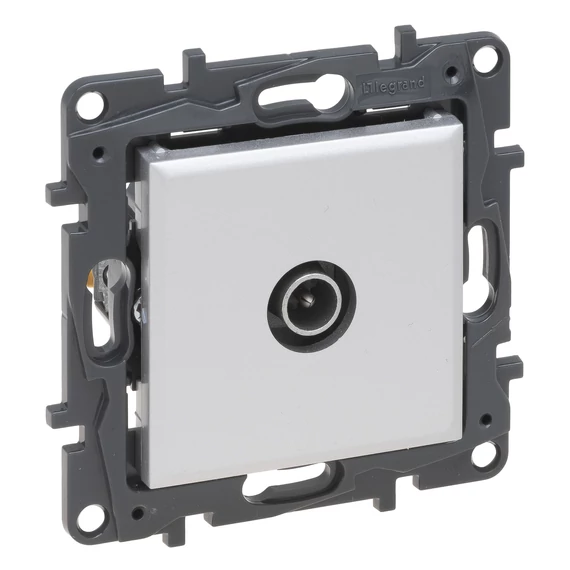 LEGRAND Niloé Step TV csillagpontos aljzat, végzáró (1,5 dB), alumínium (863374)