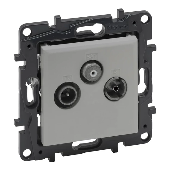 LEGRAND Niloé Step TV-R-SAT végzáró aljzat (10 dB), alumínium (863379)