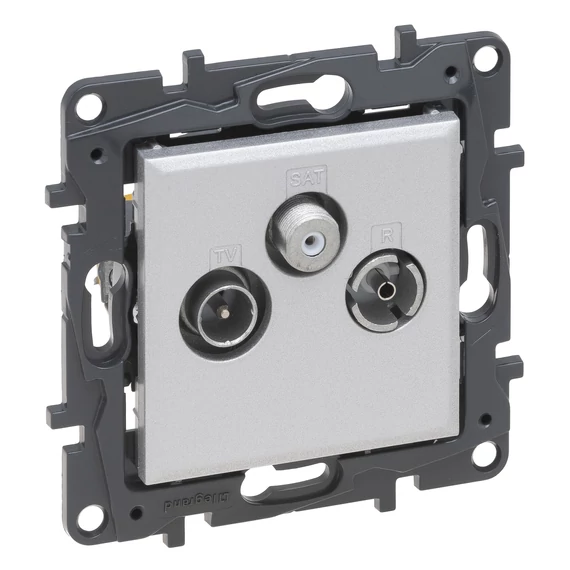 LEGRAND Niloé Step TV-R-SAT csillagpontos aljzat (1,5 dB), alumínium (863380)