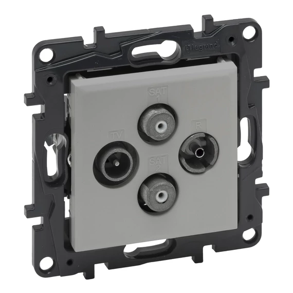 LEGRAND Niloé Step TV-R-SAT-SAT csillagpontos aljzat (1,5 dB), alumínium (863382)