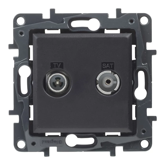 LEGRAND Niloé Step TV-R-SAT végzáró aljzat (10 dB), fekete (863579)