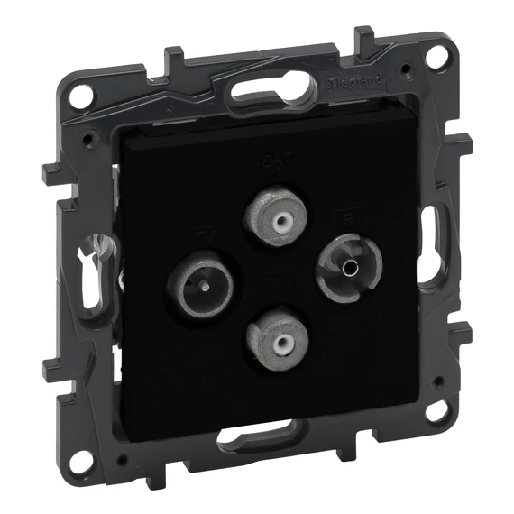 LEGRAND Niloé Step TV-R-SAT-SAT csillagpontos aljzat (1,5 dB), fekete (863582)