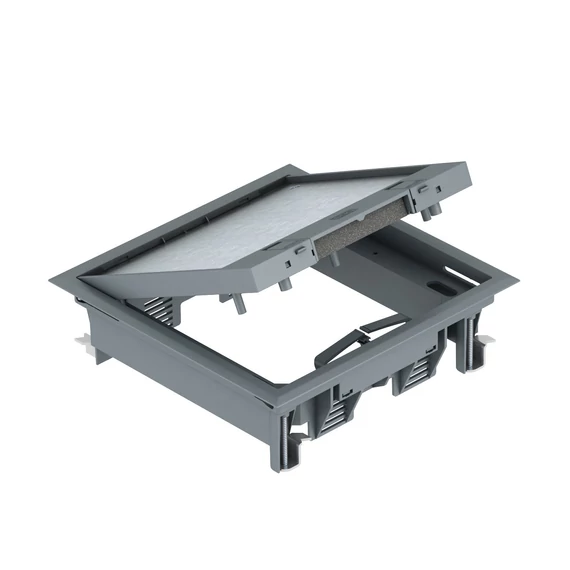 OBO Bettermann GES4-2U10T 7011 Szerelvénybeépítő egység univerzális 222x222x65 acélszürke (7405145)
